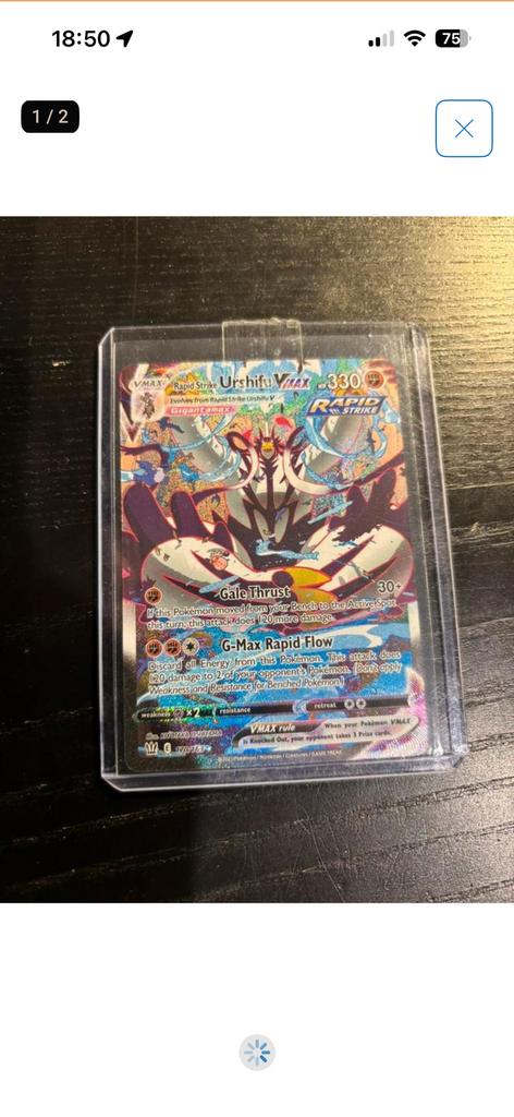Pokémon Kaarten Alt Art /163 Battle Styles Urshifu, Ophalen of Verzenden, Zo goed als nieuw