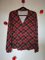 King Louie blouse rood groen geruit tricot maat L, Kleding | Dames, Maat 38/40 (M), Ophalen of Verzenden, King Louie, Gedragen