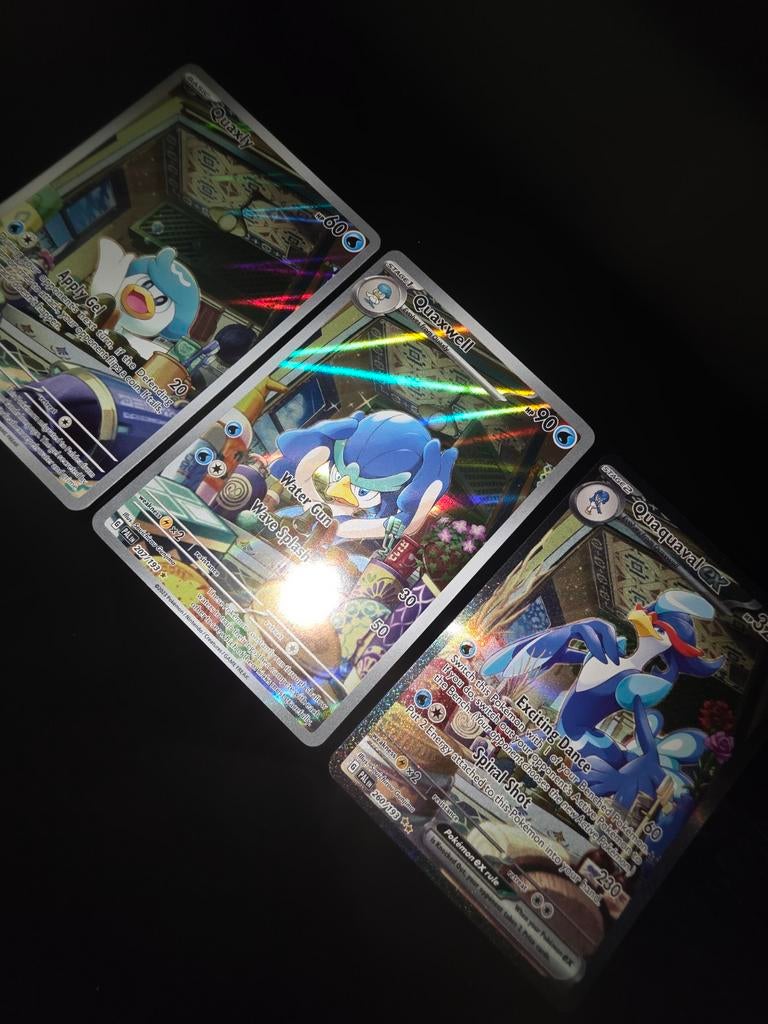 Pokémon Quaxly Evolutie Lijn Starter Setje, Ophalen of Verzenden, Nieuw, Meerdere kaarten, Foil