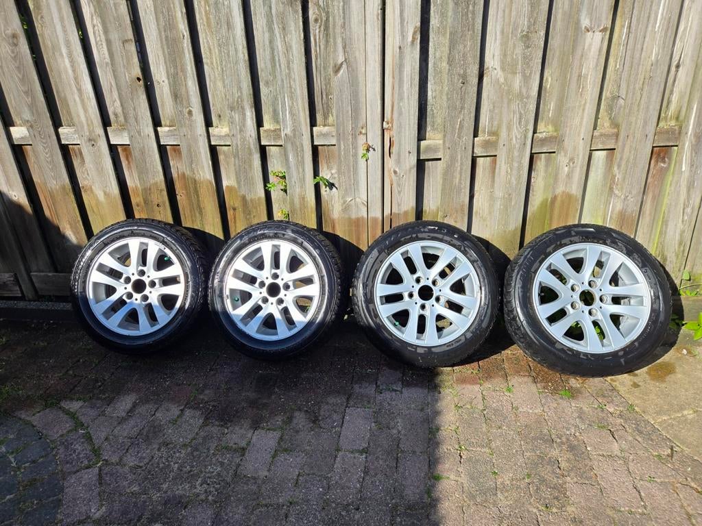 Set velgen met banden BMW 1 SERIE 3 SERIE 205 55 16, Auto-onderdelen, Banden en Velgen, Gebruikt, 16 inch, Banden en Velgen, Personenwagen