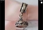 Originele Pandora Bedel  Hangende Kroon met zirkonia, Verzenden, Zo goed als nieuw, Zilver, Pandora