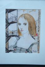 Litho Tsuguharu Foujita 1949, Minder dan 50 cm, Ophalen of Verzenden, Zo goed als nieuw, Schilderij