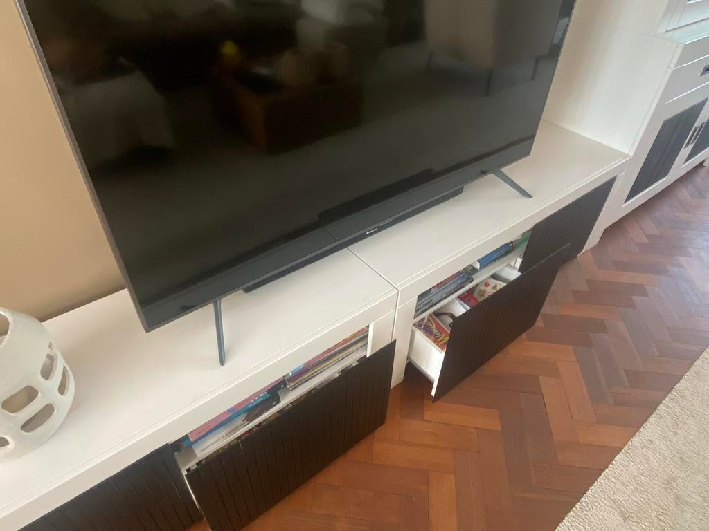 ZGS TV meubel met 2 lades en bijpassende kast, Gebruikt, 100 tot 150 cm, 200 cm of meer, Ophalen of Verzenden
