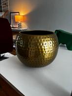 Bloempot metaal, Rond, Binnen, Ophalen of Verzenden, Zo goed als nieuw