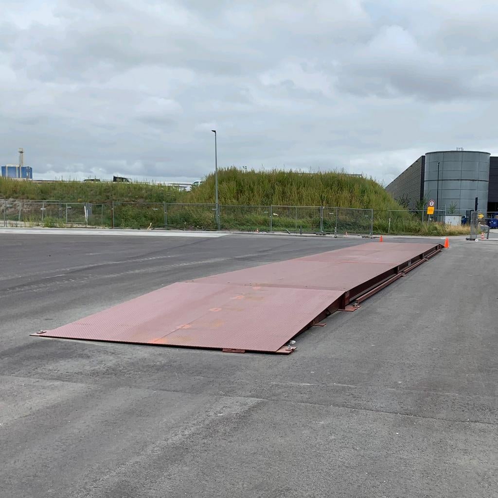 Weegbrug 18x3 meter 70ton, Verzenden, Zo goed als nieuw, Vloerweegschaal, 200 kg of meer