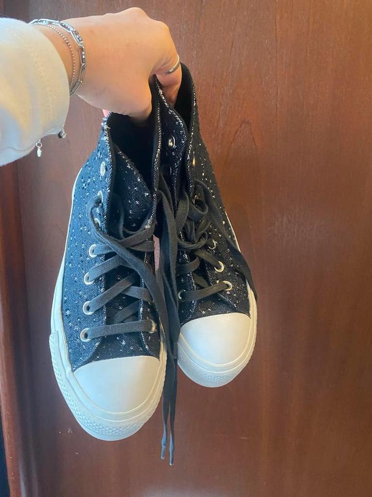 Converse All Star sneakers met plateauzool, Kleding | Dames, Schoenen, Zo goed als nieuw, Sneakers of Gympen, Zwart, Ophalen of Verzenden