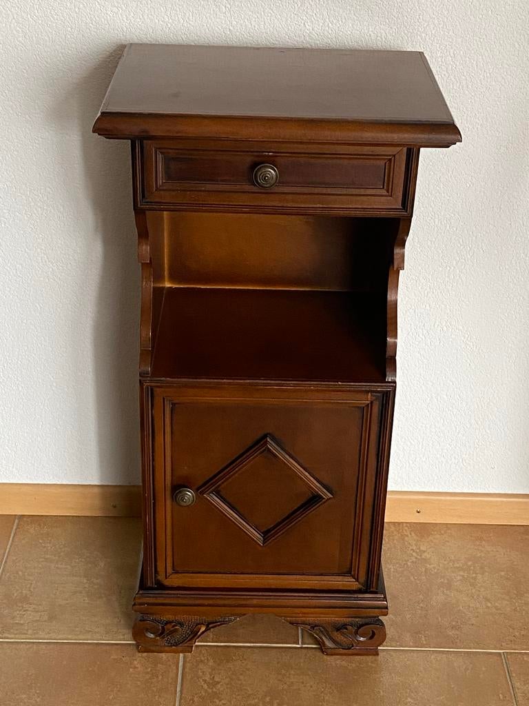 Bijzettafel met lade en kastje, Ophalen, Minder dan 55 cm, Gebruikt, 60 cm of meer