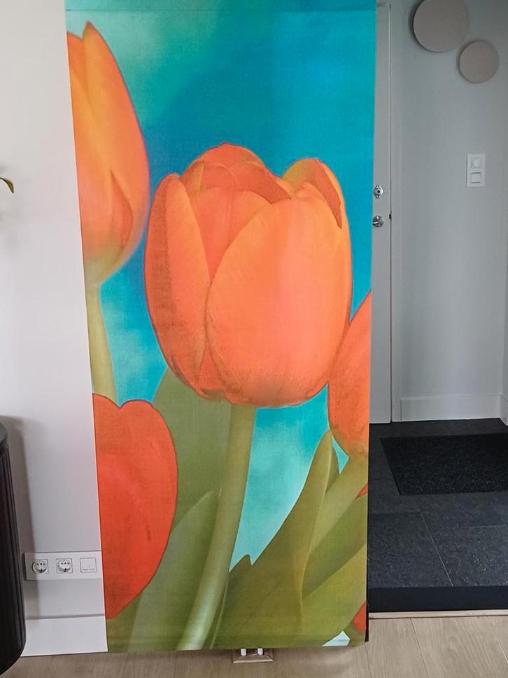 Decoratieve met tulpenprint  dubbel zijdig, Huis en Inrichting, Woonaccessoires | Wanddecoraties, Gebruikt, Ophalen of Verzenden