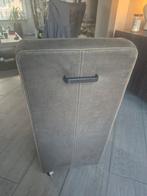 Uitschuifbare eettafel met 4 suède stoelen, Huis en Inrichting, Ophalen, Zo goed als nieuw, Rechthoekig, 50 tot 100 cm