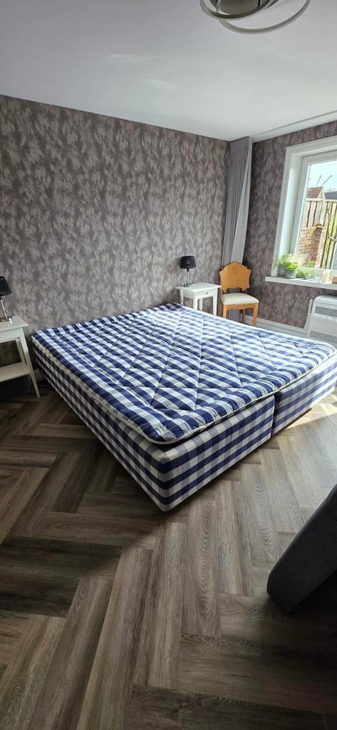 Hastens superia met BJ topper 1.80 x 2.10, Ophalen, 210 cm, 180 cm, Stof