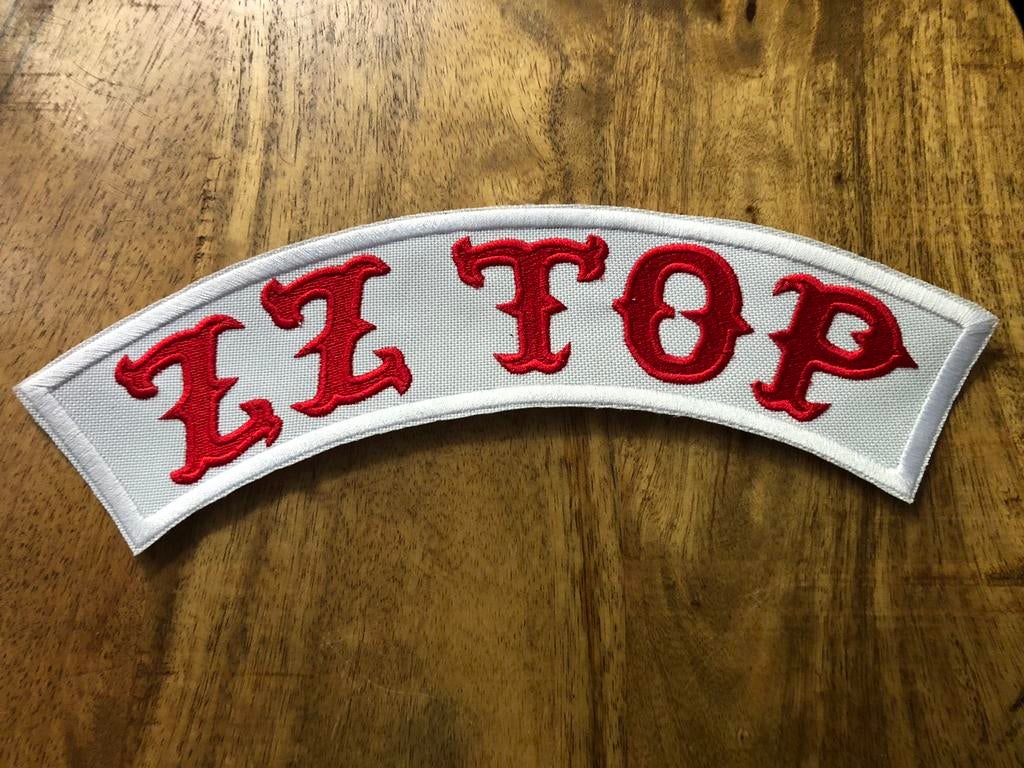 ZZ Top logo Upper rocker wit/ rood 25x6 cm, Ophalen, Nieuw, Gebruiksvoorwerp