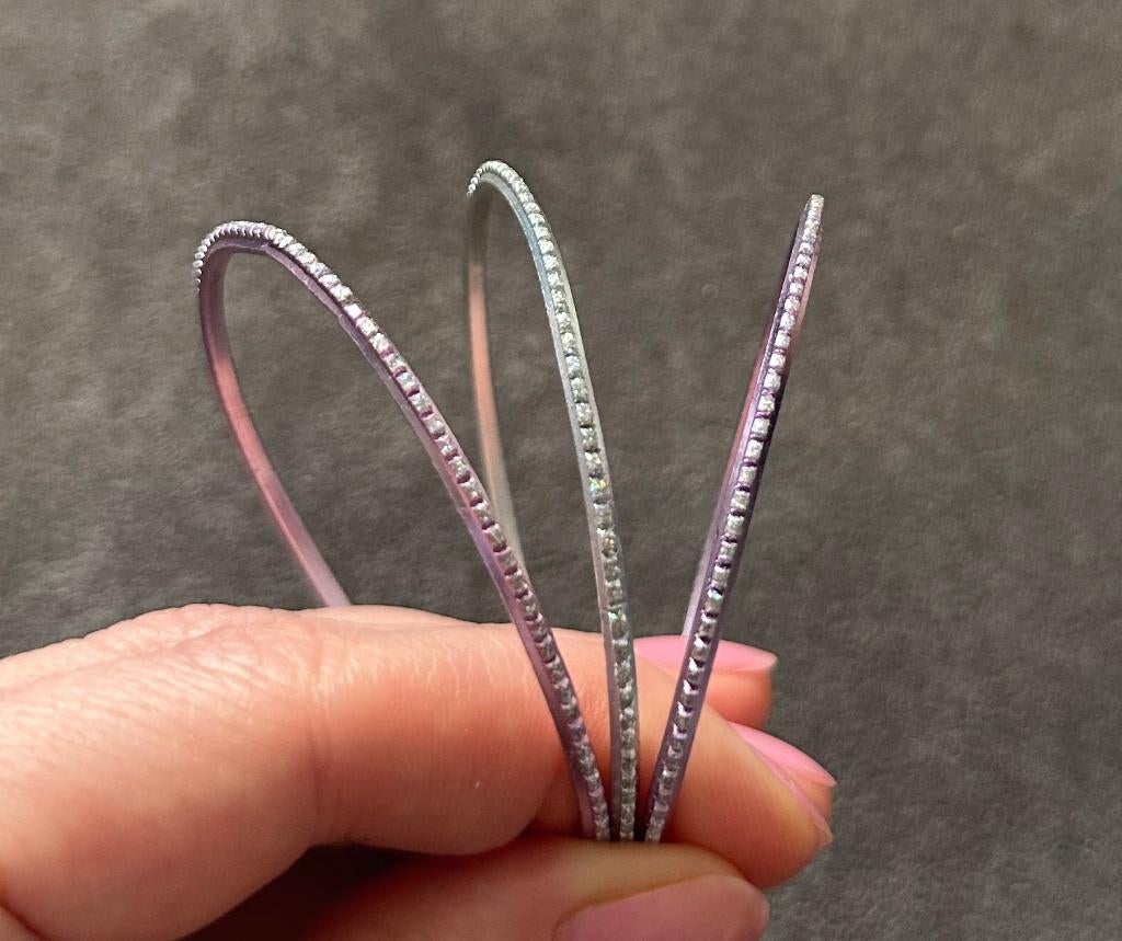 H&M meisjes set 3 bangel armbanden lilac paars zilver, Kinderen en Baby's, Kindermode-accessoires, Ophalen of Verzenden, Nieuw