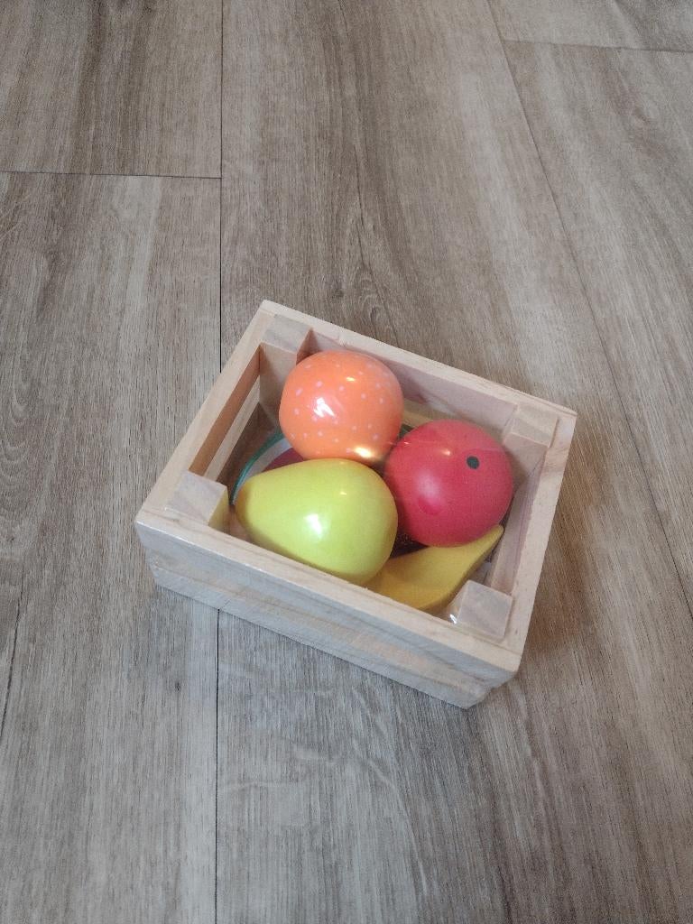 Hema fruit hout in kratje speelgoed boodschappen, Ophalen of Verzenden