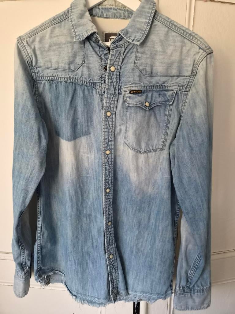 G-Star blouse M, Kleding | Heren, Overhemden, Ophalen of Verzenden, Zo goed als nieuw, Blauw