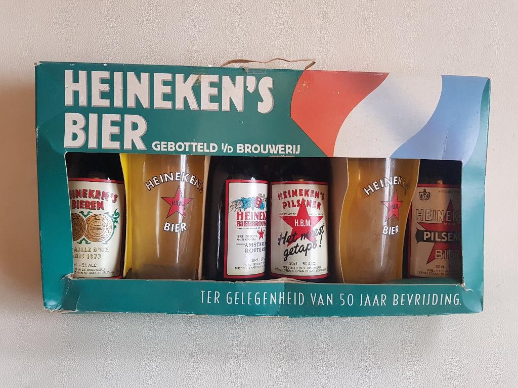 Heineken's Bier 50 jaar bevrijding 5 Mei 1995 vintage Nieuw!, Verzamelen, Biermerken, Ophalen of Verzenden, Nieuw, Overige typen