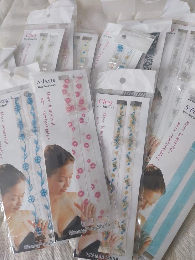 12 stuks BH bandjes met print, Kleding | Dames, Ondergoed en Lingerie, Ophalen
