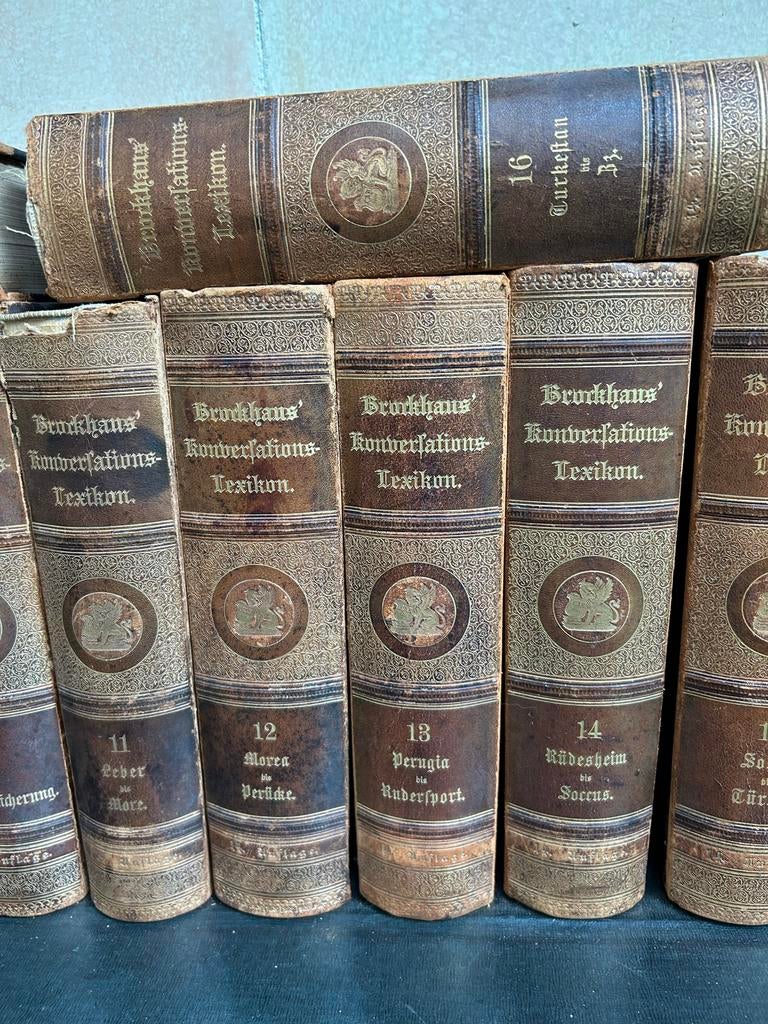 17-delige Brockhaus encyclopedie uit 1895, Boeken, Ophalen, Gelezen, Algemeen, Complete serie