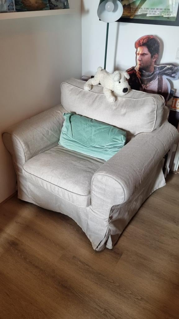 IKEA Ektorp fauteuil - Comfortabele stoel, Ophalen, Gebruikt, Klassiek, Comfortabel, 75 tot 100 cm