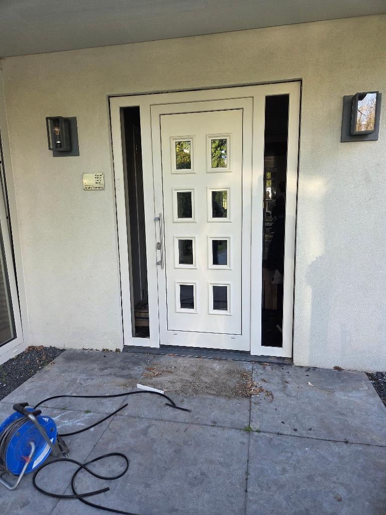 Aluminium kozijn met voordeur, Ophalen, Gebruikt, Deurkozijn, Aluminium