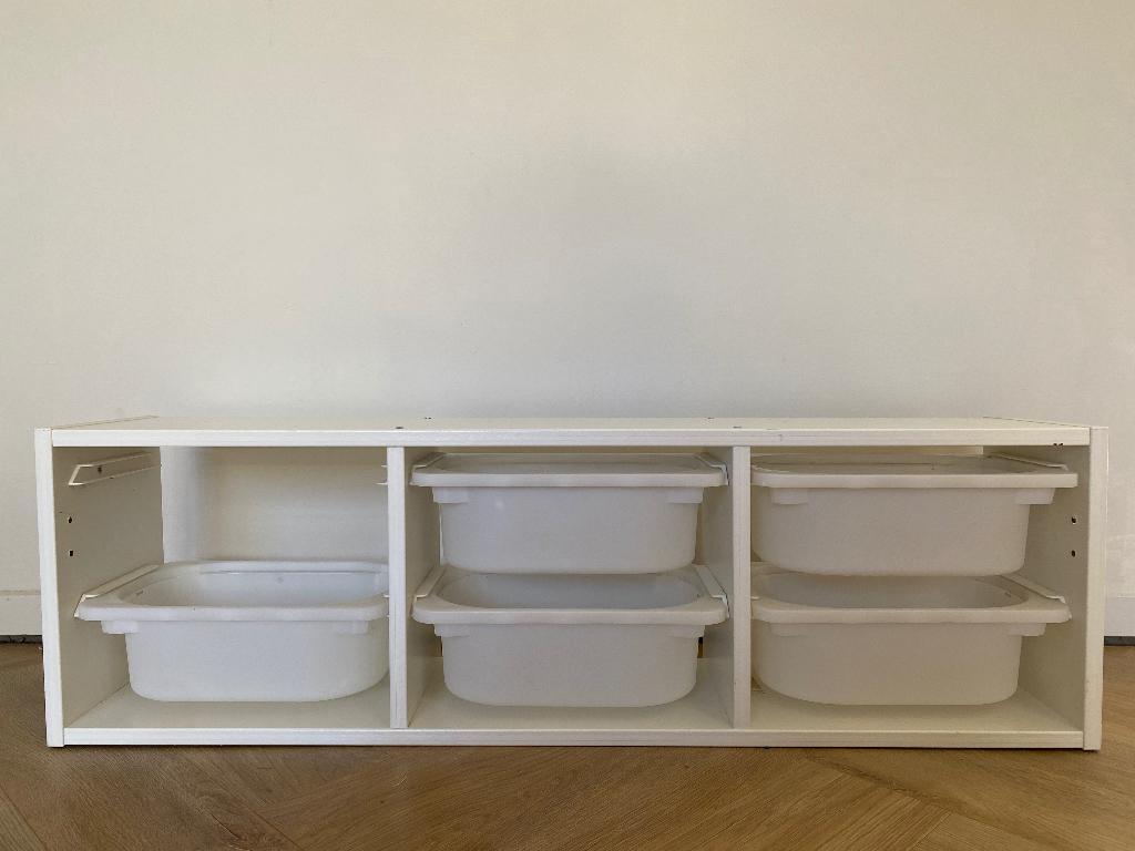 Ikea Trofast wandopberger met bakken, Ophalen of Verzenden, Zo goed als nieuw, Minder dan 150 cm, Minder dan 100 cm