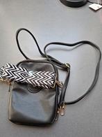 Telefoontasje met 2 Schouderbanden - Zwart, Ophalen of Verzenden, Zo goed als nieuw, Zwart, Schoudertasje