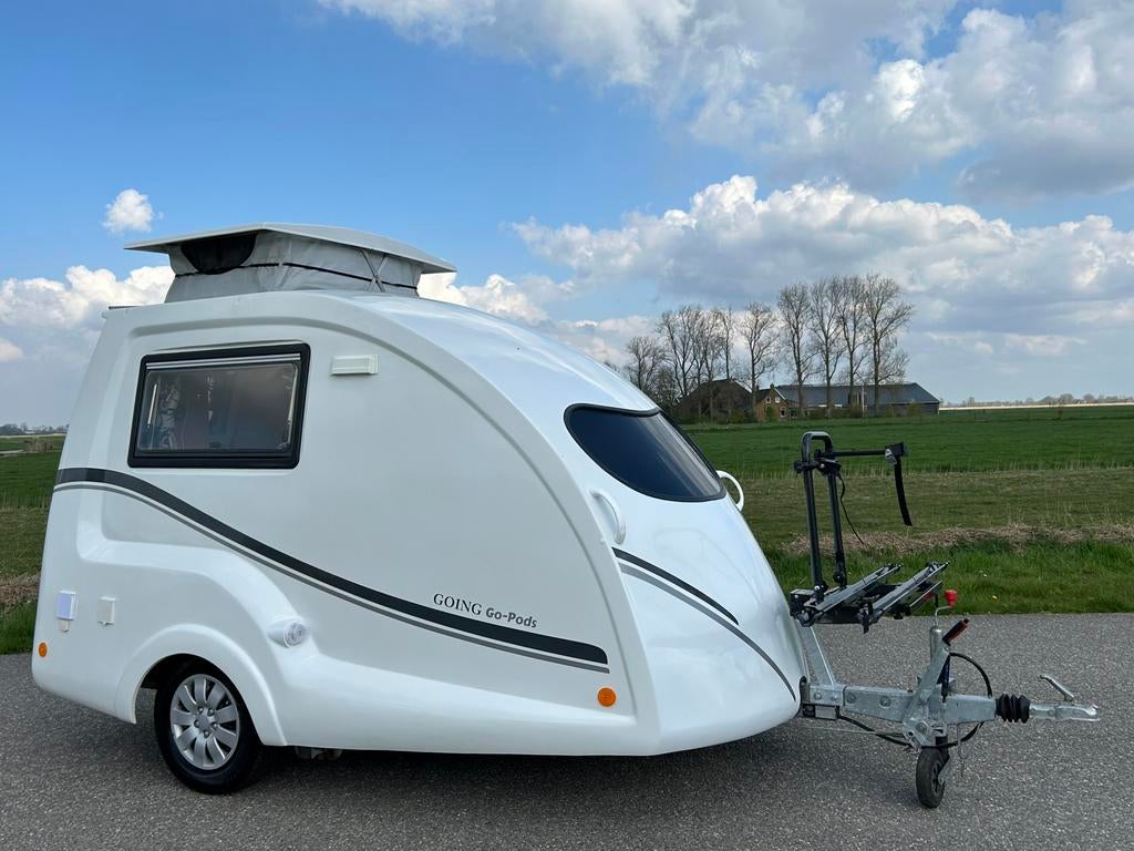 Going Go Pod caravan, 2016, mover, hefdak, fietsendrager!, Caravans en Kamperen, Overige merken, Tot en met 2, Bedrijf, Treinzit