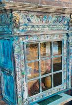 Shabby/Houtsnijwerk/Boho/Vitrinekast/Kast/India Ibiza style, Ophalen