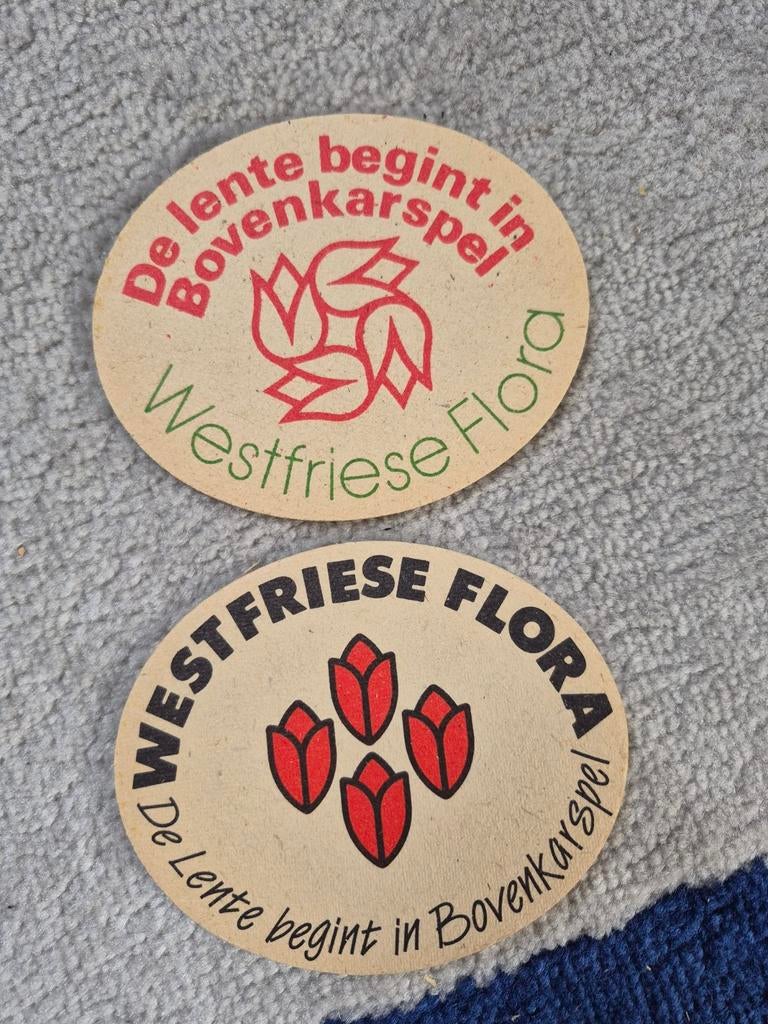 2 verschillende Amstel bierviltjes, Westfriese Flora, Verzamelen, Biermerken, Ophalen of Verzenden, Gebruikt, Viltje(s), Amstel