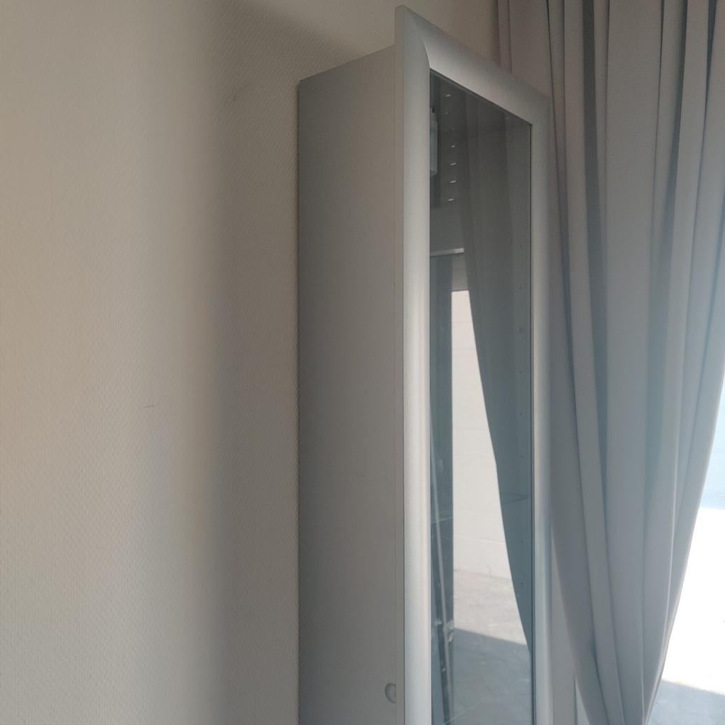 Moderne Vitrine Hang Kast met Verlichting, Ophalen, Minder dan 50 cm, Met deur(en), Zo goed als nieuw