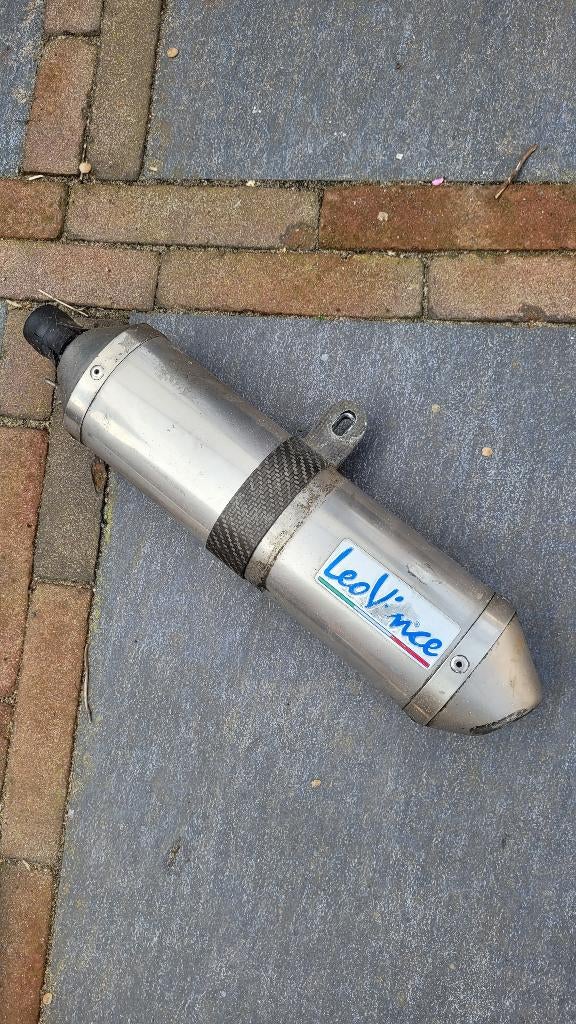 LeoVince uitlaat Derbi, Fietsen en Brommers, Brommeronderdelen | Algemeen, Ophalen, Gebruikt, Uitlaat, Derbi