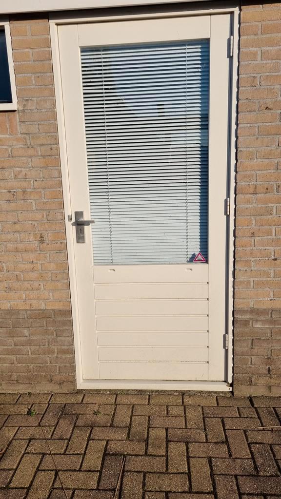 Deur met enkel glas, Doe-het-zelf en Verbouw, Deuren en Horren, Gebruikt, Buitendeur, 200 tot 215 cm, Glas, Ophalen of Verzenden