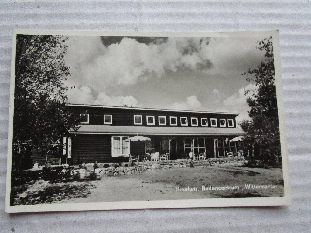 Ansichtkaart Assen Theehuis,, Buitencentrum Witterzomer 1955, Verzenden, 1940 tot 1960, Gelopen, Drenthe