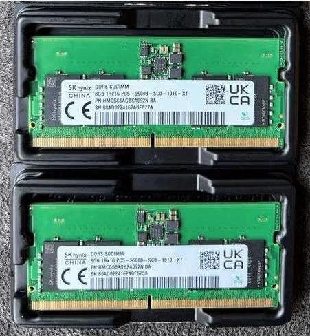8GB DDR5 SODIMM 5600MHz PC5 RAM voor laptop, Computers en Software, RAM geheugen, Zo goed als nieuw, Laptop, 8 GB, DDR5, Ophalen of Verzenden