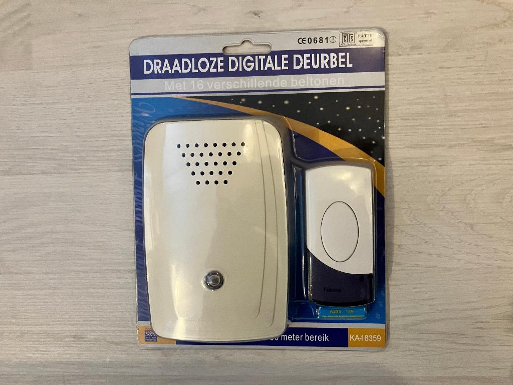 Draadloze deurbel, Ophalen of Verzenden, Nieuw, Draadloos