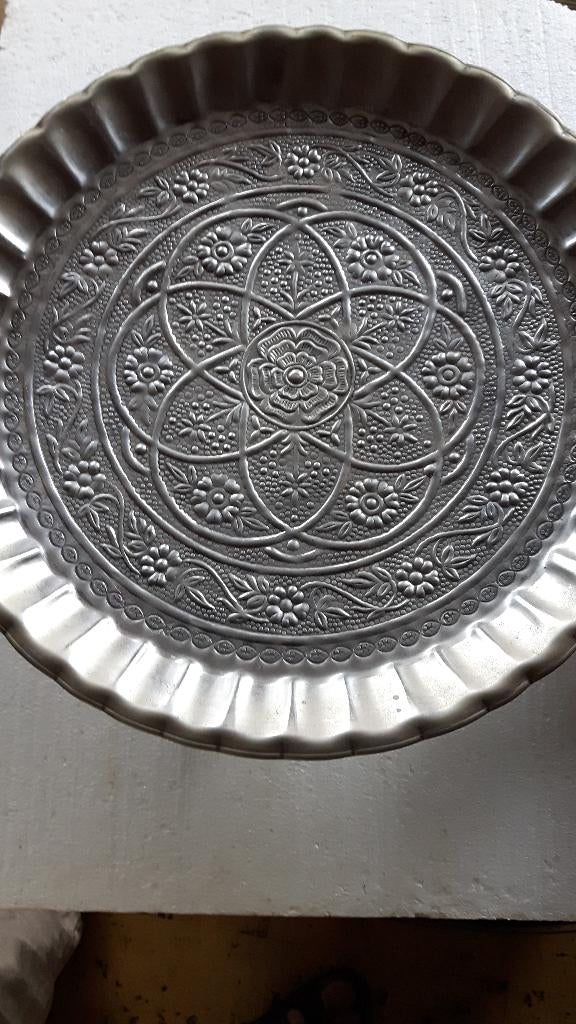 Marokaans dienblad, Ophalen of Verzenden, Zo goed als nieuw, Rond, Overige materialen
