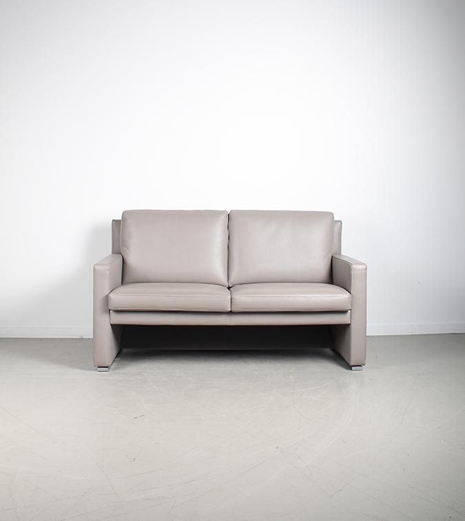 1x Leolux Timandra Bank 2,5-zits/172cm Leder – Grijs, Huis en Inrichting, Banken | Bankstellen, Zo goed als nieuw, 150 tot 200 cm