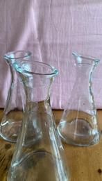 3apart gevormde vaasjes, Overige kleuren, Ophalen of Verzenden, Minder dan 50 cm, Glas