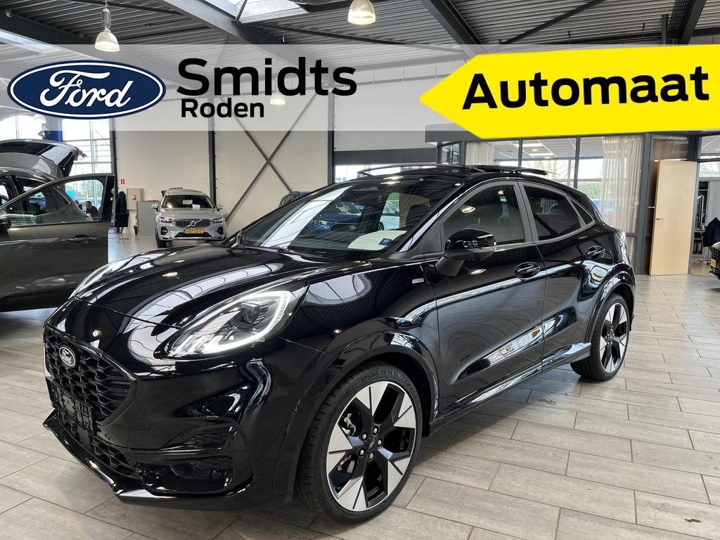 Ford Puma EcoBoost 155 pk Hybrid ST-Line | Trekhaak | Winter, Adaptive Cruise Control, Stof, Zwart, Bedrijf