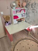 Ikea Pahl bureau met opzetstuk - wit/roze, Ophalen, Gebruikt, Tafel(s)
