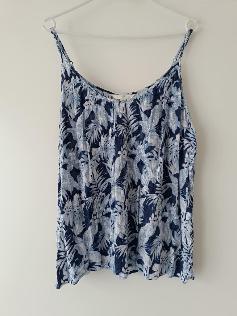 Blauw H&M Singlet - Maat L, H&M, Blauw, Maat 42/44 (L), Ophalen of Verzenden