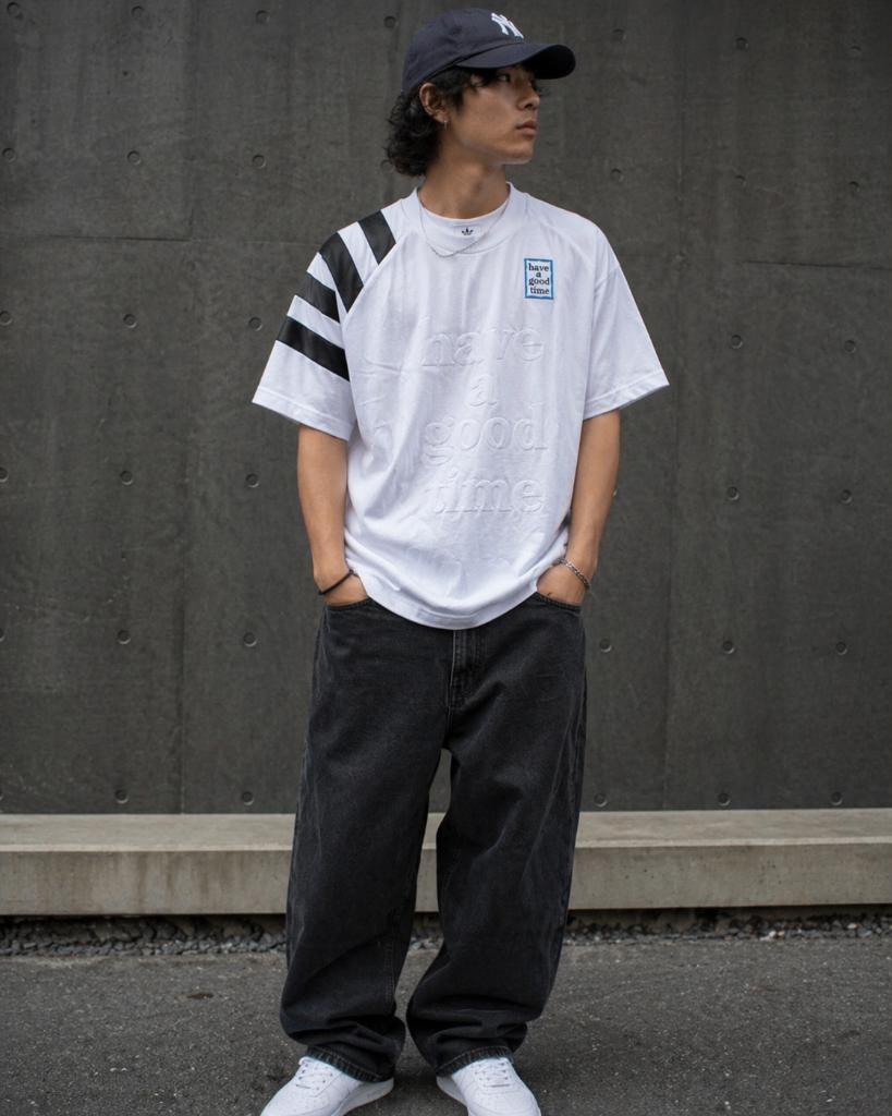 Adidas Originals x 'Have A Good Time' voetbal t-shirt | M, Maat 48/50 (M), Wit, Ophalen of Verzenden, Zo goed als nieuw