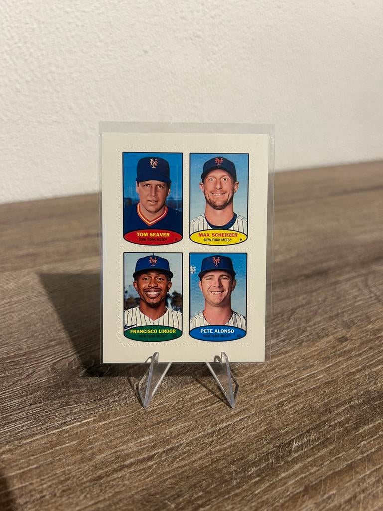 Tom Seaver Max Scherzer Francisco Lindor & Pete Alonso 2023, Ophalen of Verzenden, Zo goed als nieuw, Buitenlandse clubs, Poster, Plaatje of Sticker