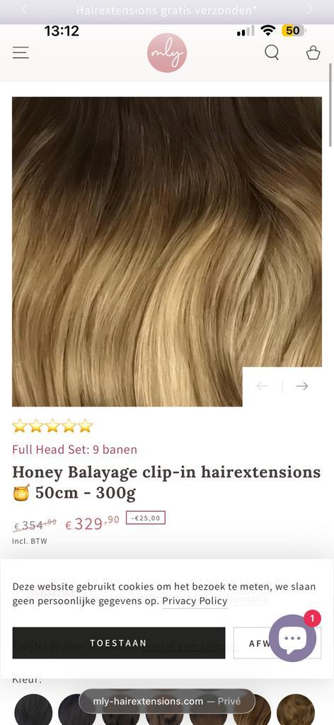 MLY clip in hair extensions honey ombre balayage, Sieraden, Tassen en Uiterlijk, Uiterlijk | Haarverzorging, Zo goed als nieuw