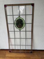 Uniek Glas-in-lood paneel met Sint Maarten tafereel, Antiek en Kunst, Ophalen