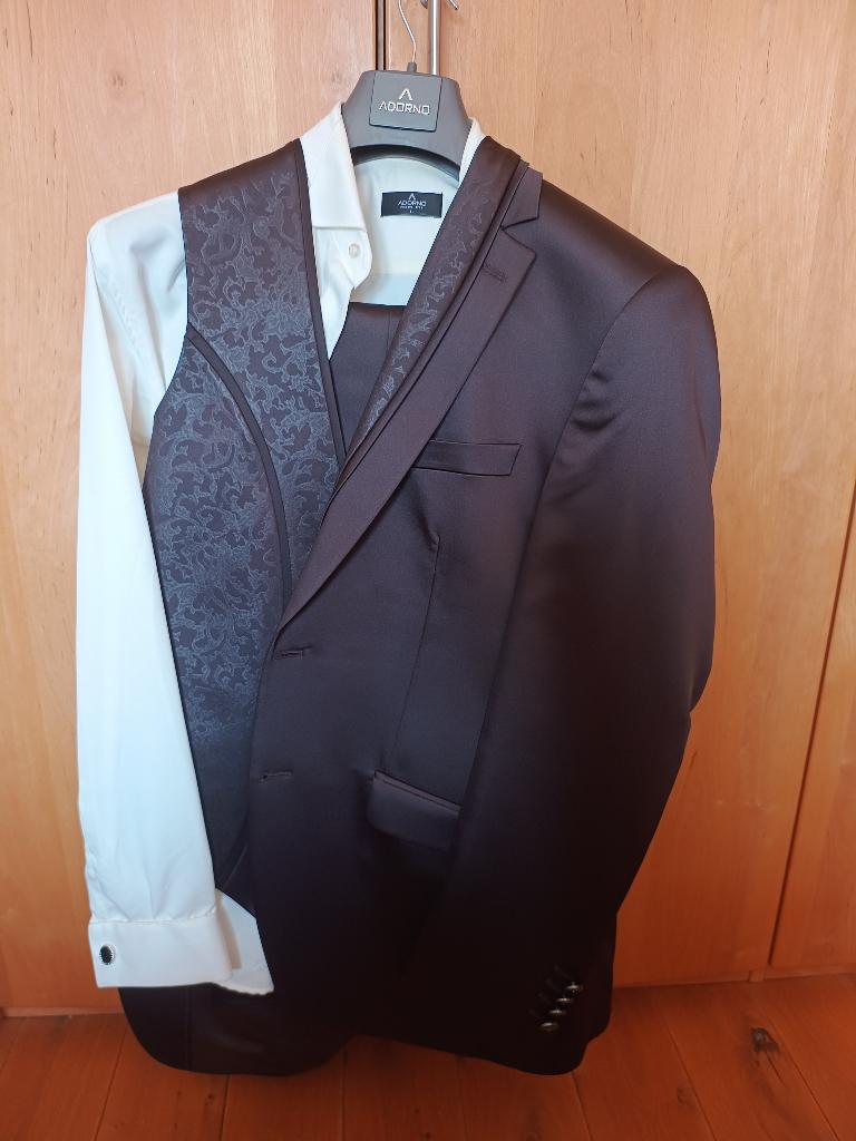 Zo goed als nieuw Adorno pak of kostuum, 3 delig, maat L, Kleding | Heren, Kostuums en Colberts, Ophalen, Maat 52/54 (L), Zo goed als nieuw