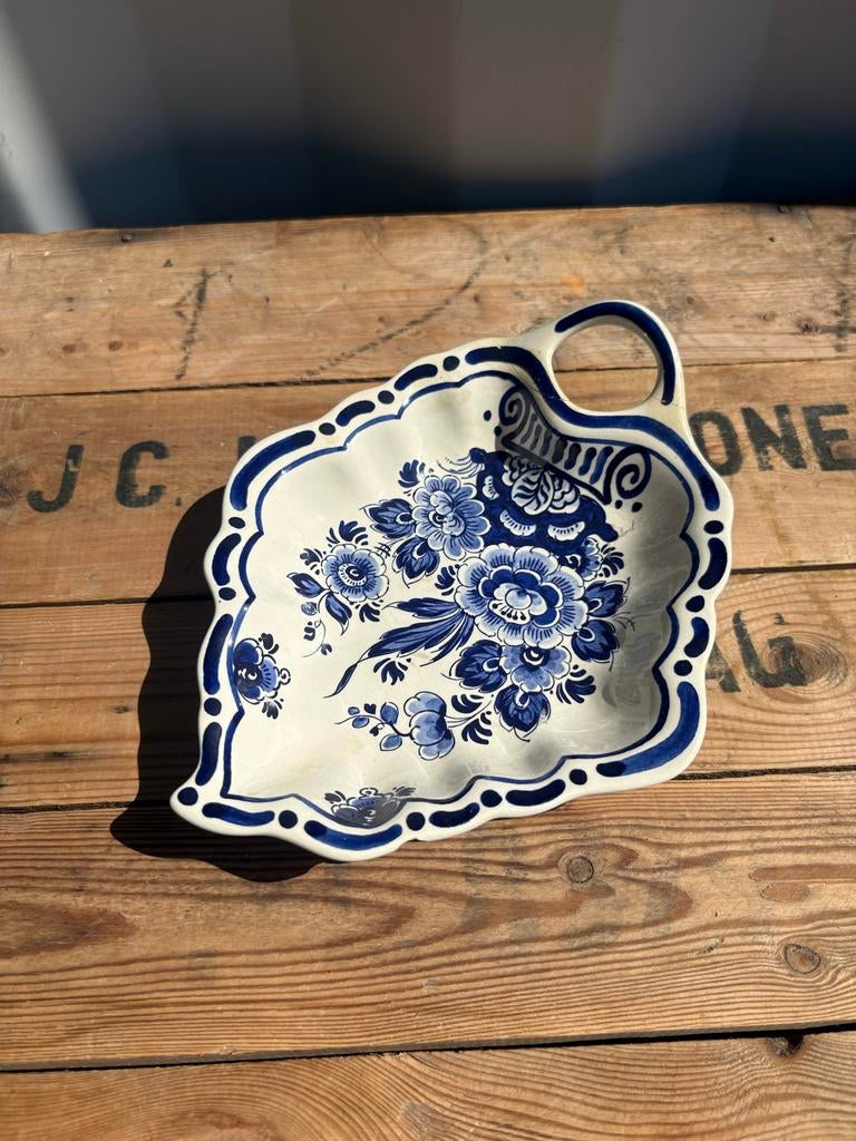 Delfts Blauw Bladvormig Schoteltje - Handwerk 957, Ophalen of Verzenden