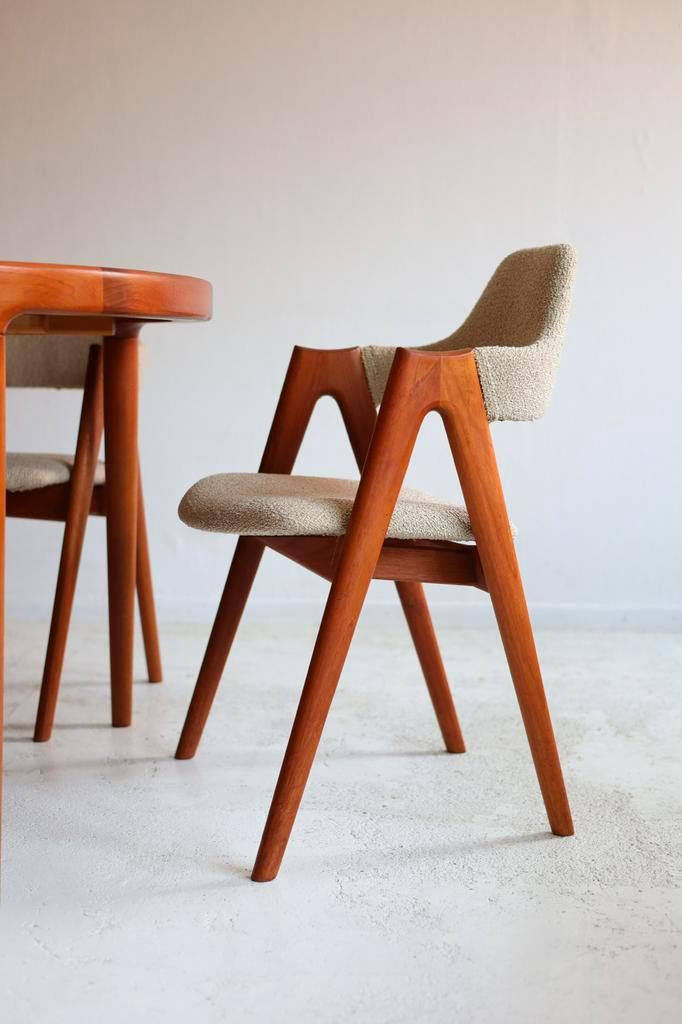 Set van 10 Compass eetkamerstoelen, Kai Kristiansen jaren 60, Huis en Inrichting, Stoelen, Nieuw, Vijf, Zes of meer stoelen, Hout