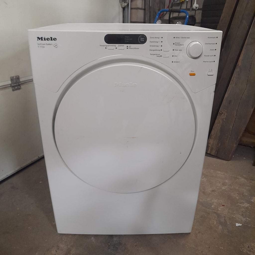 Miele wasdroger T 7734  soft care system, Witgoed en Apparatuur, Wasdrogers, Ophalen, 6 tot 8 kg, Gebruikt, Luchtafvoer