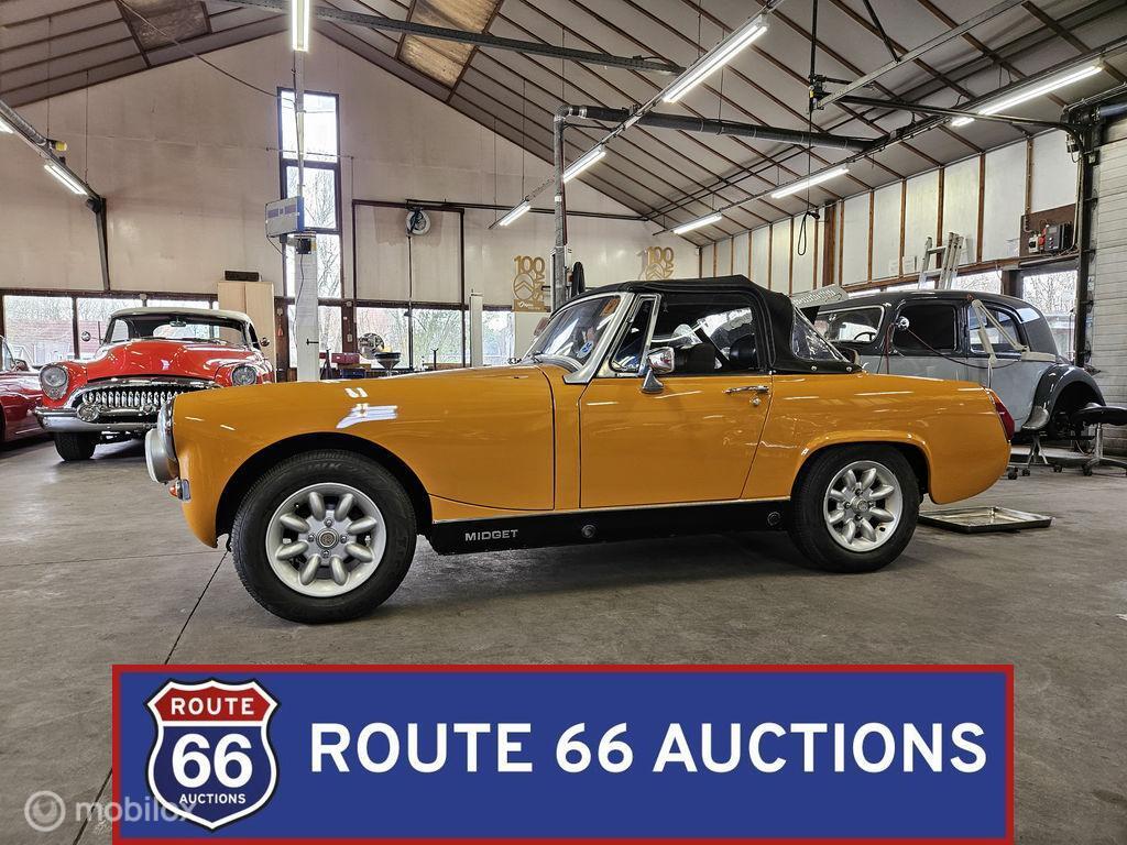 MG Midget 1500 | 1976 | Route 66 Auctions, Auto's, Oldtimers, Overige carrosserieën, Zwart, Bedrijf, Handgeschakeld