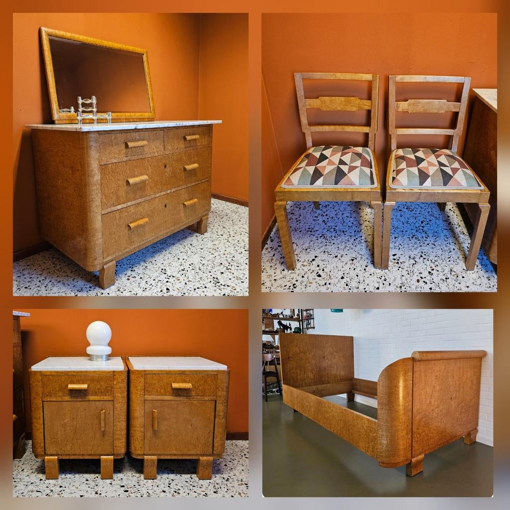 Unieke Art Deco complete slaapkamer - Jaren 20 / 30